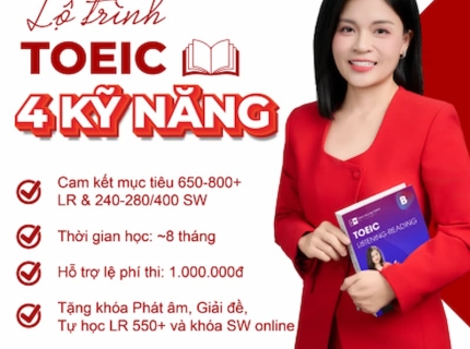 Khóa Học TOEIC 4 Kỹ Năng Thần Tốc: Bí Quyết Đột Phá Điểm Số Và Làm Chủ Tiếng Anh Giao Tiếp Thương Mại