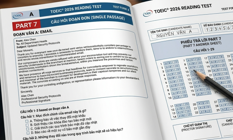Giải Mã Các Dạng Bài Reading Khó Nhất Trong Bộ Đề TOEIC 2026