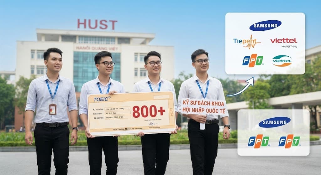 Với chứng chỉ TOEIC, sinh viên Bách Khoa có thể làm việc tại các tập đoàn lớn