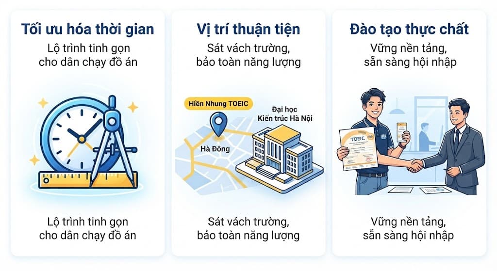 Những lý do sinh viên Kiến Trúc nên lựa chọn Hiền Nhung TOEIC