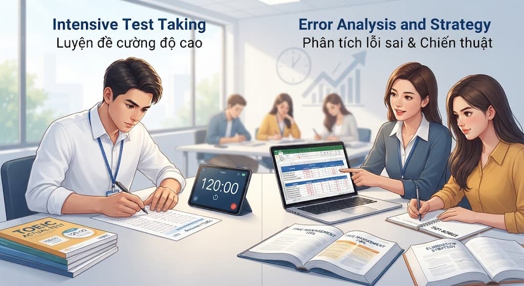 Lộ trình TOEIC 4 kỹ năng: Về đích & Luyện đề cường độ cao