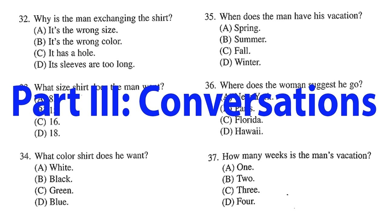 mẹo làm bài listening part 3