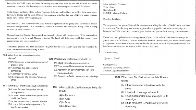 luyện thi toeic mỗi ngày kỹ năng đọc